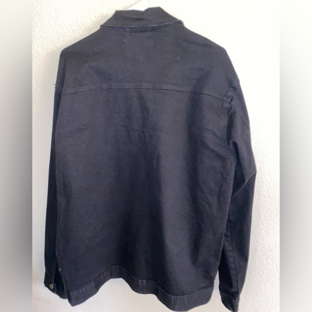 FashionNova Men Black Denim Jacket Size M